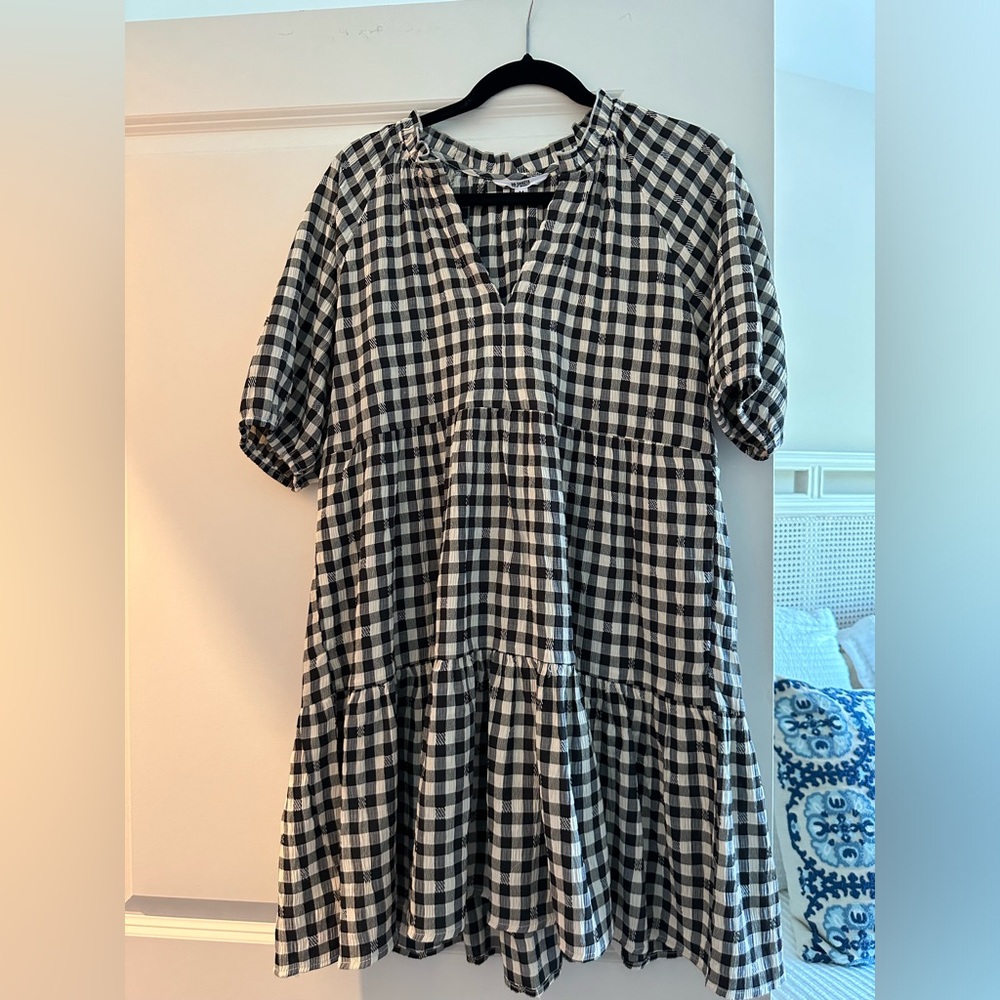 BB Dakota Black Gingham Dress